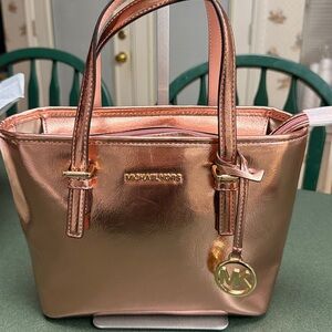Michael Kors Shimmering Rose Gold Tote